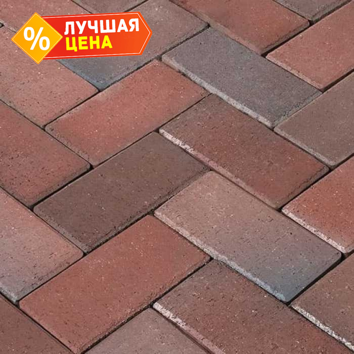 Клинкерная брусчатка Penter Rotblaubunt с фаской, 240x118x52 мм