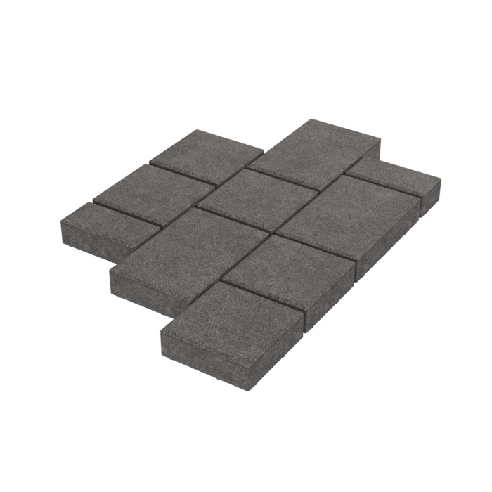 Тротуарная плитка Stellard Мозаика 60 мм Серый