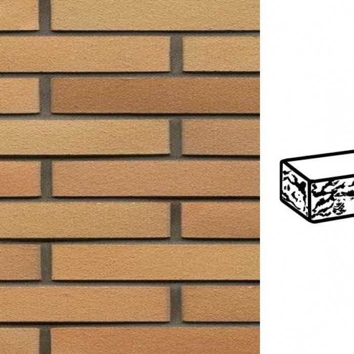 Кирпич клинкерный Muhr 06 Hellbraun-bunt готик, 290х90х40 мм