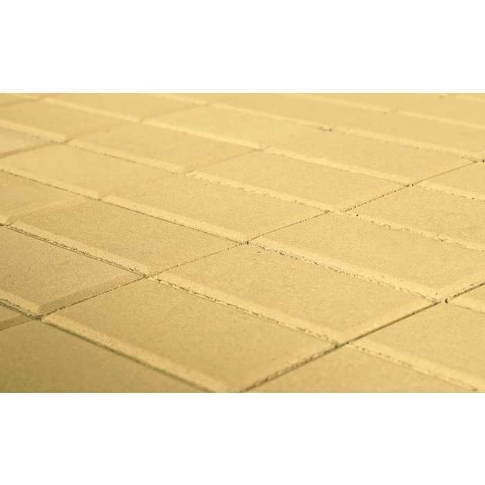 Плитка тротуарная BRAER Прямоугольник песочный, 200x100x60 мм